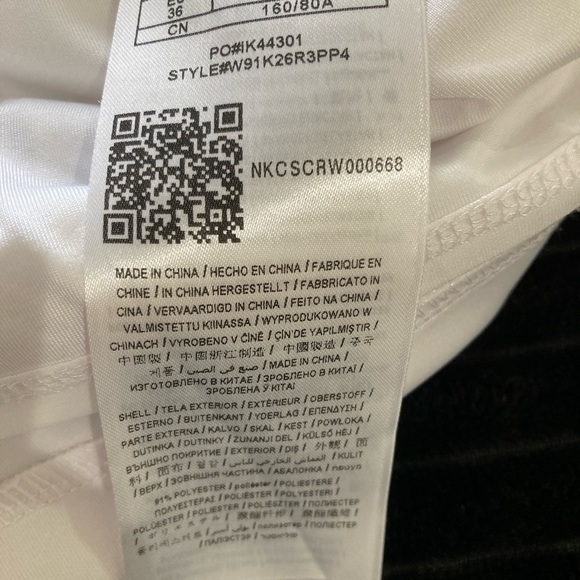 Guess White Asymmetrical Ruffle Top Dress Small - Picture 9 of 12